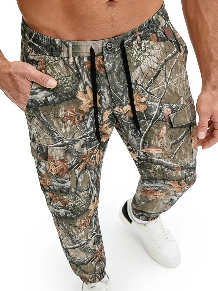 PLEPAN Mens Casual Cargo Joggers Tapered Work Pants