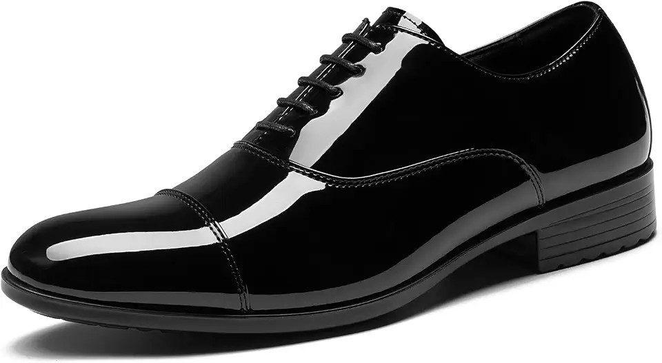 HEEZ Men's Dress Shoes Formal Oxford Derby Suit Shoes for Men Non Slip