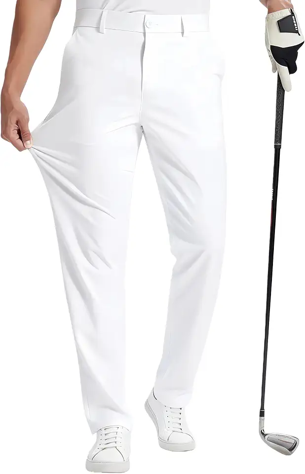 Golf-Dress-Pants-Men-Stretch-30/32/34"/36"-Lightweight-Water-Resistance-Quick Dry Business Work Casual 4 Pockets