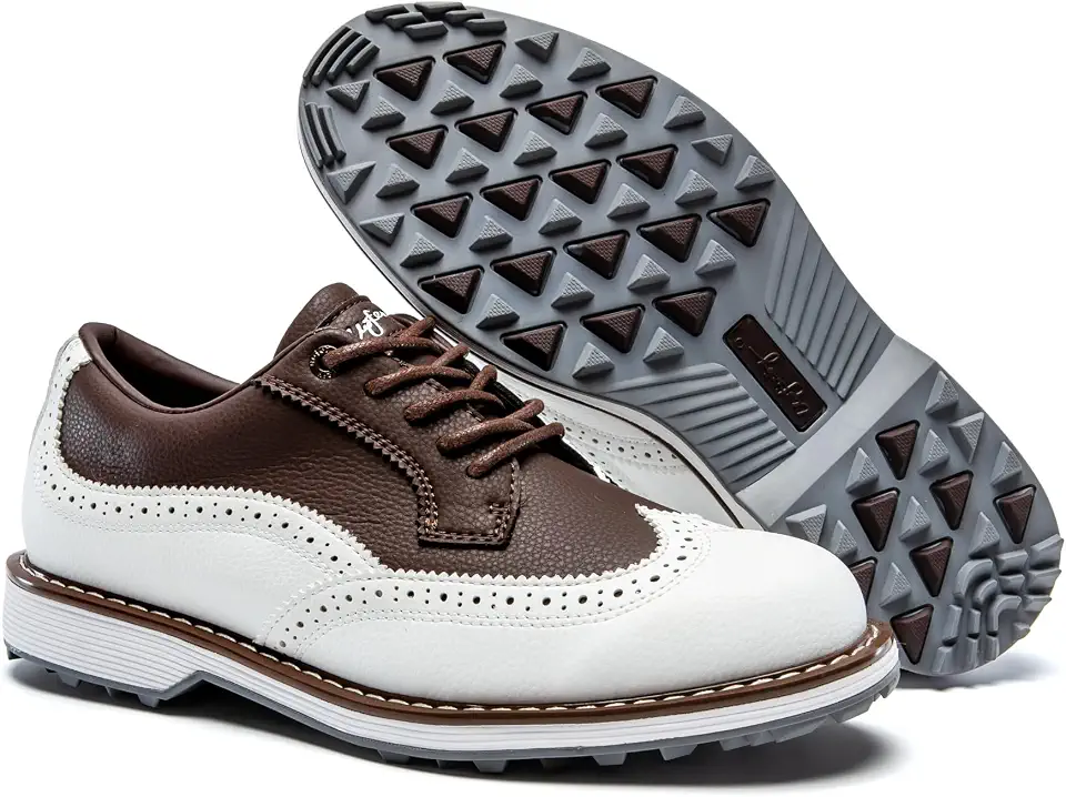 Men's Dark Brown Golf Shoes
