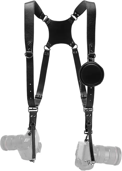 Dual Camera Harness Leather Camera Straps for Photographers for DSLR/SLR