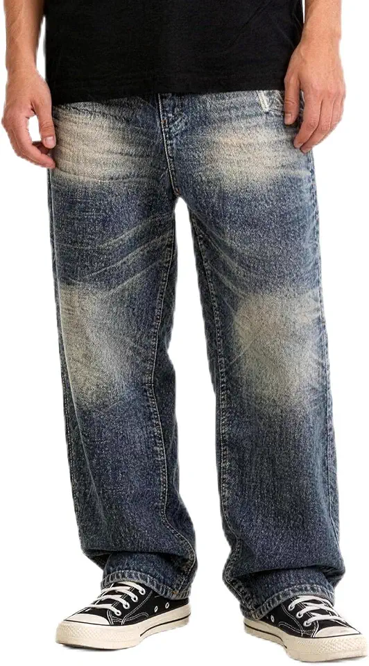Men's Blue Acid Wash Jeans