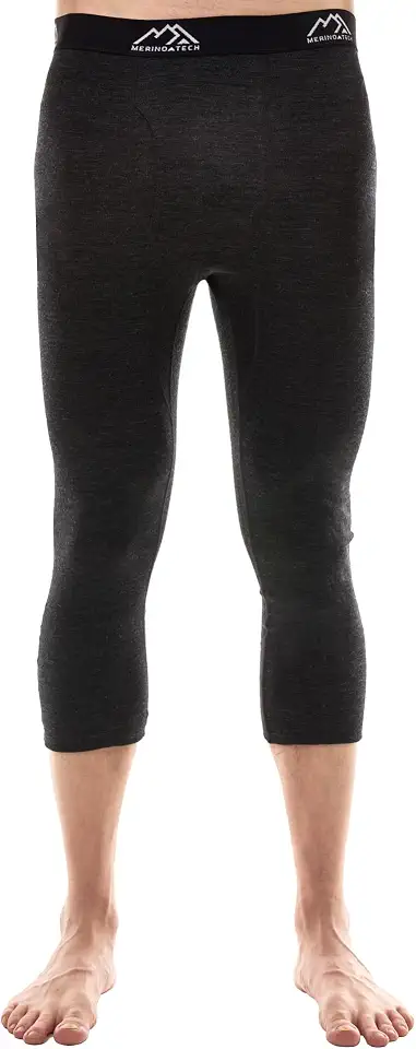 OEKO-TEX STANDARD 100 100% Merino Wool Base Layer Mens Long Johns - Thermal Underwear Bottoms