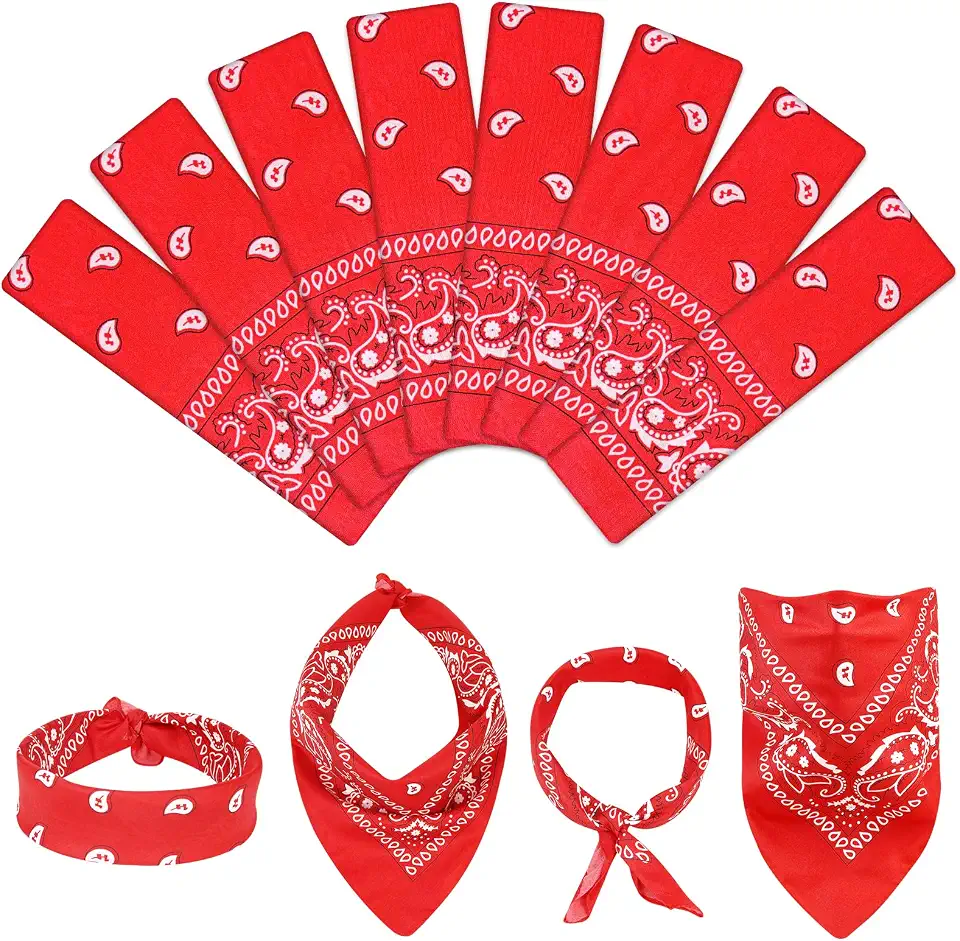 Morcheiong 8/16 Pcs Bandanas Paisley Bandana Head Scarf Headband Handkerchiefs for Men Women Boy Girls