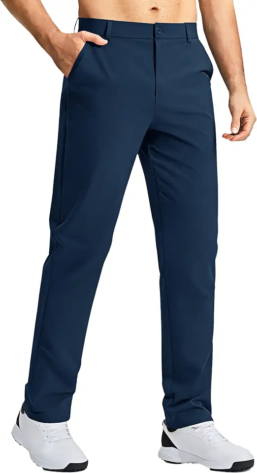 Men's Navy Tapered Knit Dress Pants