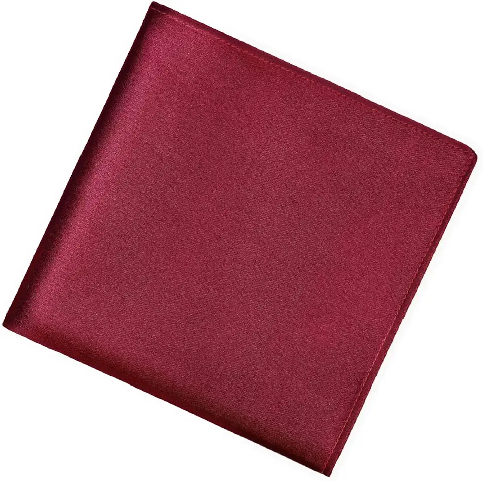 Silk-Like Men's Handkerchief Formal Pocket Squares Large Size 20x20 Inches Solid Color for Weddings Graduations Interviews