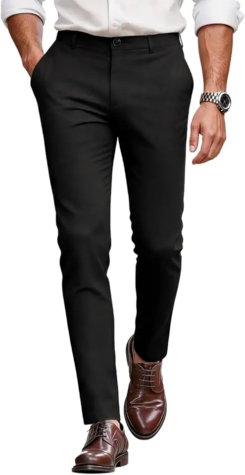 GINGTTO Mens Dress Pants Slim Fit Chinos Stretch Slacks
