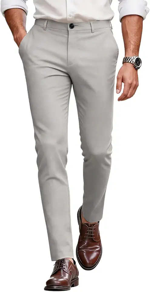 GINGTTO Mens Dress Pants Slim Fit Chinos Stretch Slacks