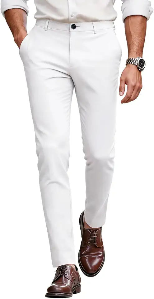 GINGTTO Mens Dress Pants Slim Fit Chinos Stretch Slacks