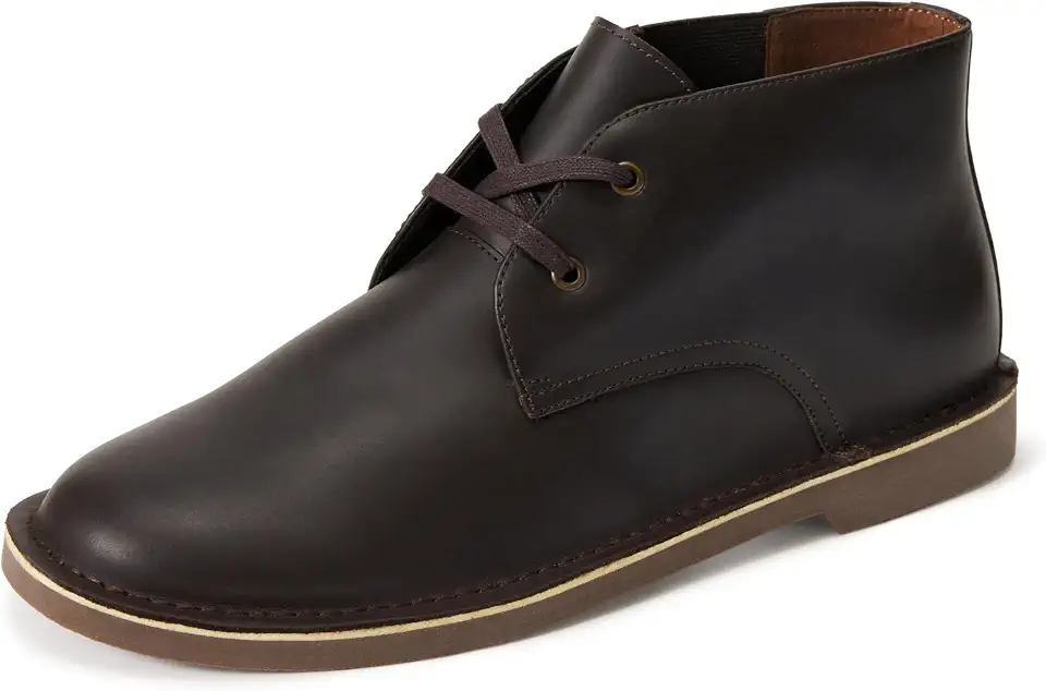 Amazon Essentials Men's Classic Desert Chukka Boots, Authentic Leather and Suede
