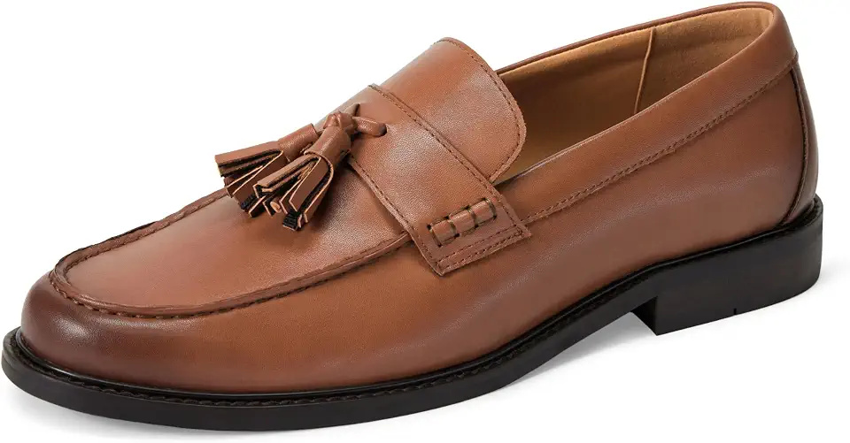 Men's Tan Suede Tassel Loafers