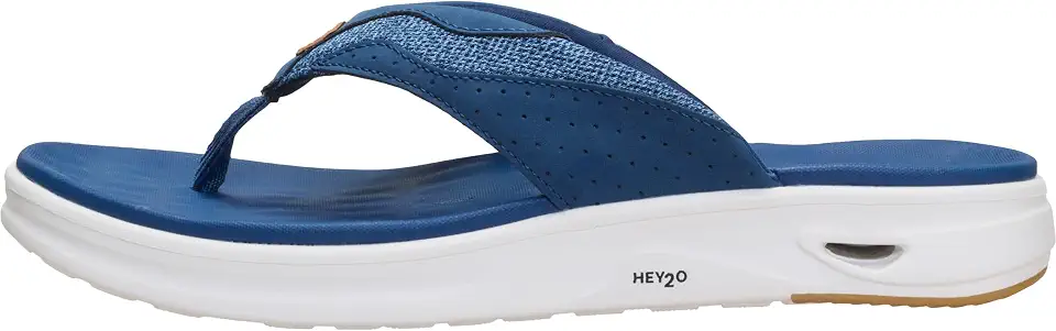 HEYDUDE Men's Hey2O Flip Flop Mesh Sandal | Water Friendly Flip Flops with Drainage Outsole and Quick Dry Upper