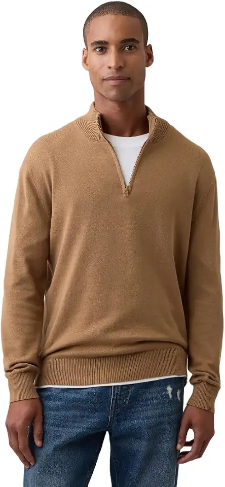 Gap Mens Quarter Zip Mockneck Sweater