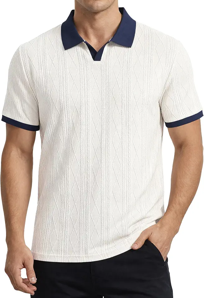 Men's Knitted Silk Cotton Polo Shirt