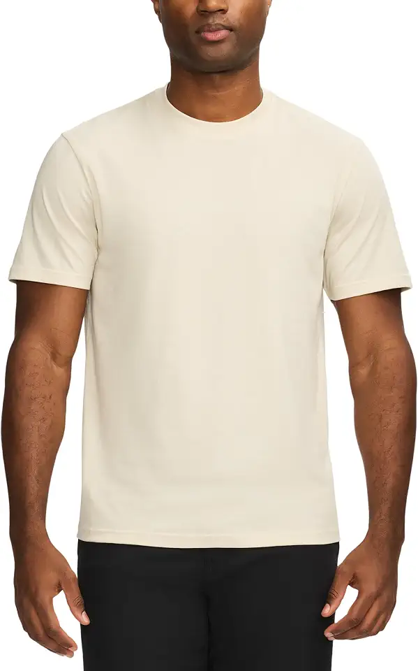 SAKS FIFTH AVENUE Men’s Short Sleeve Cotton‑Blend Knit Crewneck T‑Shirt