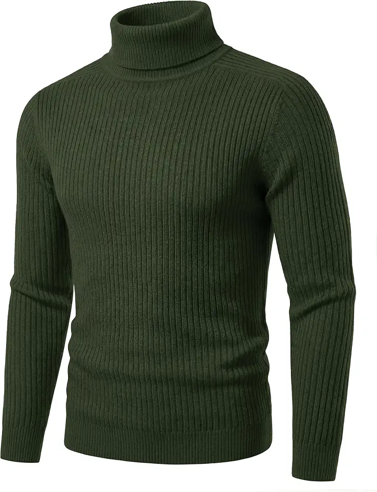MAGNIVIT Men's Sweater Turtleneck Long Sleeve Knit Ribbed Sweaters