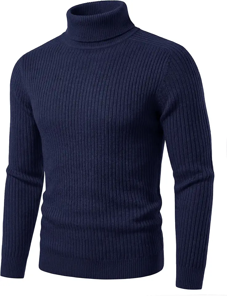 MAGNIVIT Men's Sweater Turtleneck Long Sleeve Knit Ribbed Sweaters