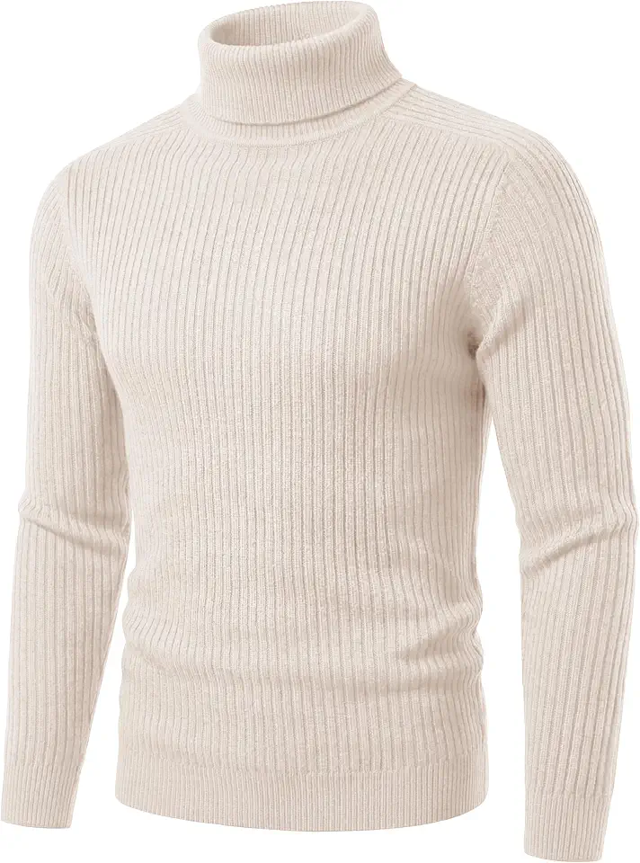MAGNIVIT Men's Sweater Turtleneck Long Sleeve Knit Ribbed Sweaters