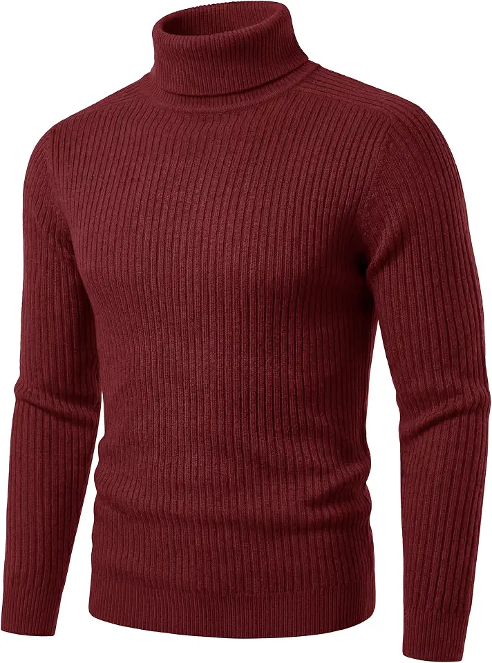 MAGNIVIT Men's Sweater Turtleneck Long Sleeve Knit Ribbed Sweaters