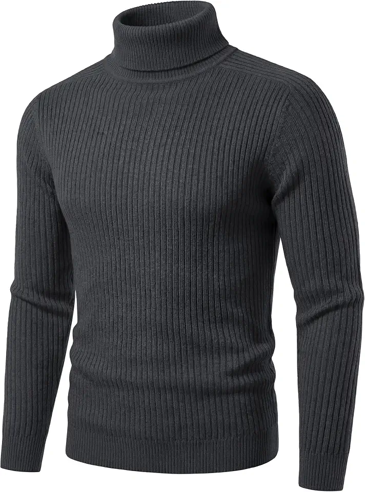 MAGNIVIT Men's Sweater Turtleneck Long Sleeve Knit Ribbed Sweaters