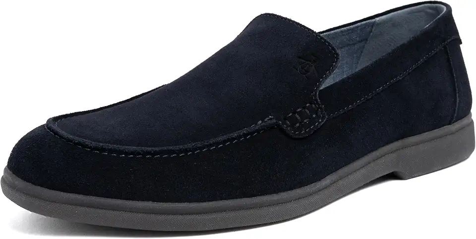 Original Penguin Men's Loafers Slip-On Genuine Suede Driving Moccasins Moc Toe Casual Dress Shoes