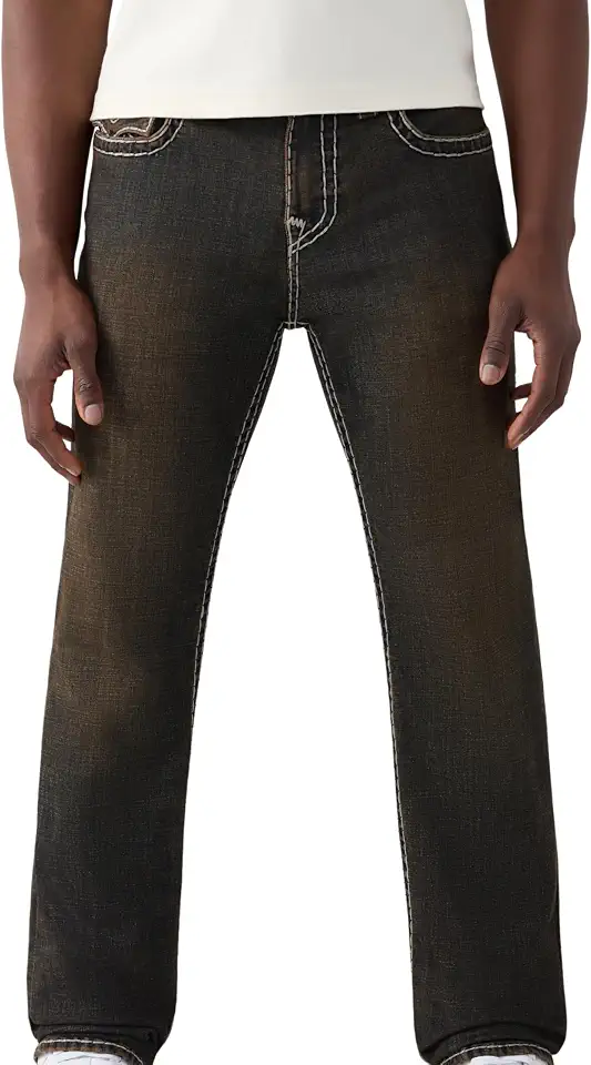 True Religion Men's Ricky Super T Flap 34" Straight Jean