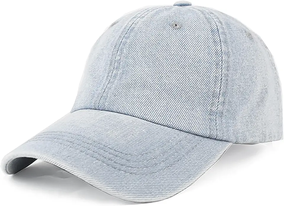 Denim Cowboy Baseball Cap Adjustable Trucker Hat for Men Women Vintage Unstructured Cotton Dad Hat Casual Sports Cap