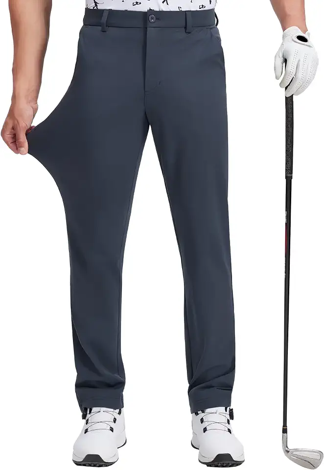 Global Recycled Standard QPNGRP Men's Golf Pants 29"/31"/33" Inseam Stretch Casual Work Dress Pants