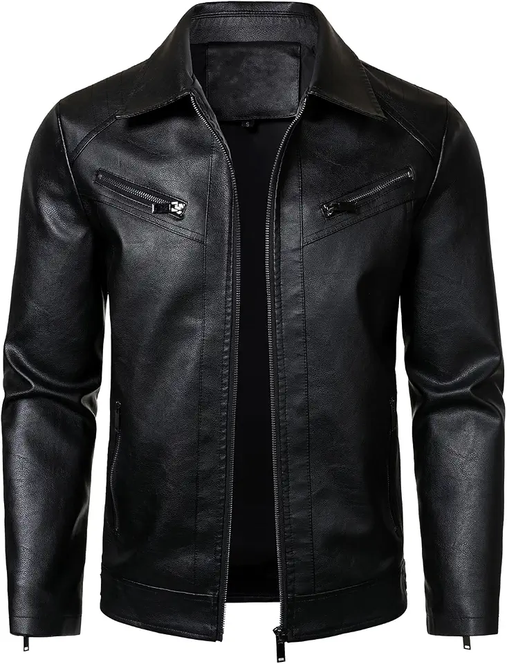 Men's Black Leather Jacket