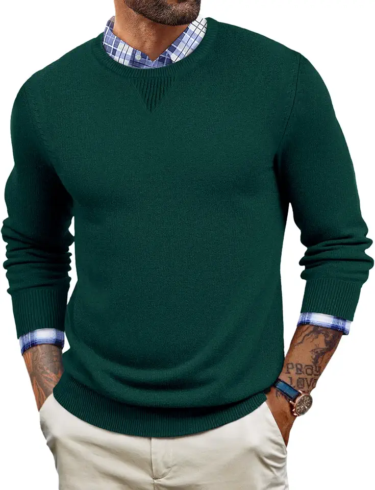 Men's Emerald Green Crewneck Sweater