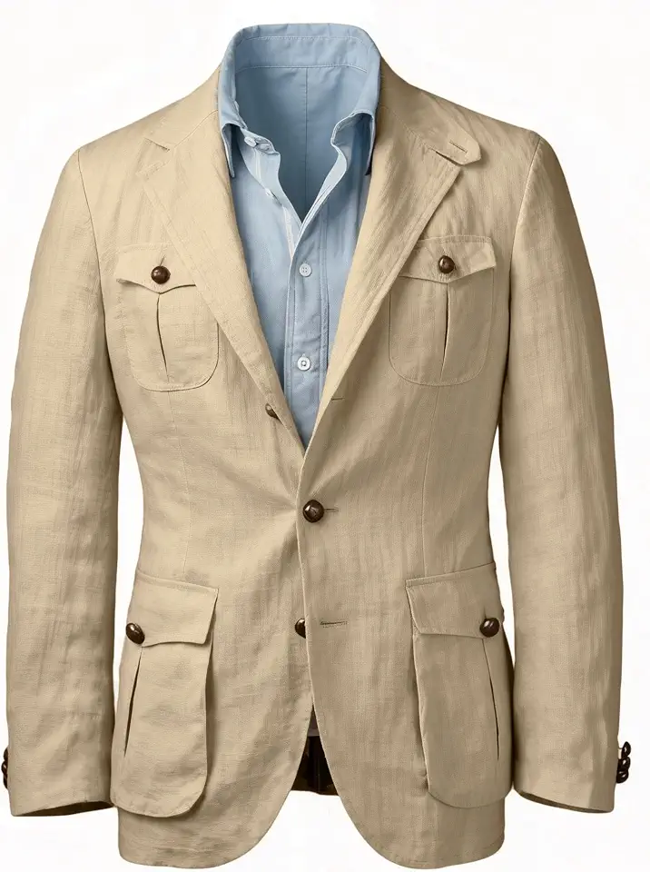 Men Sport Blazer Casual Lightweight Linen Jacket for Summer,Beach,Wedding,Prom,Party