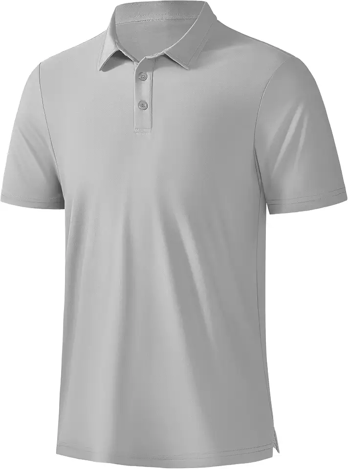 Mens Golf Polo Shirts Moisture Wicking Performance Short Sleeve Pique Athletic Golf Collared Shirts for Men