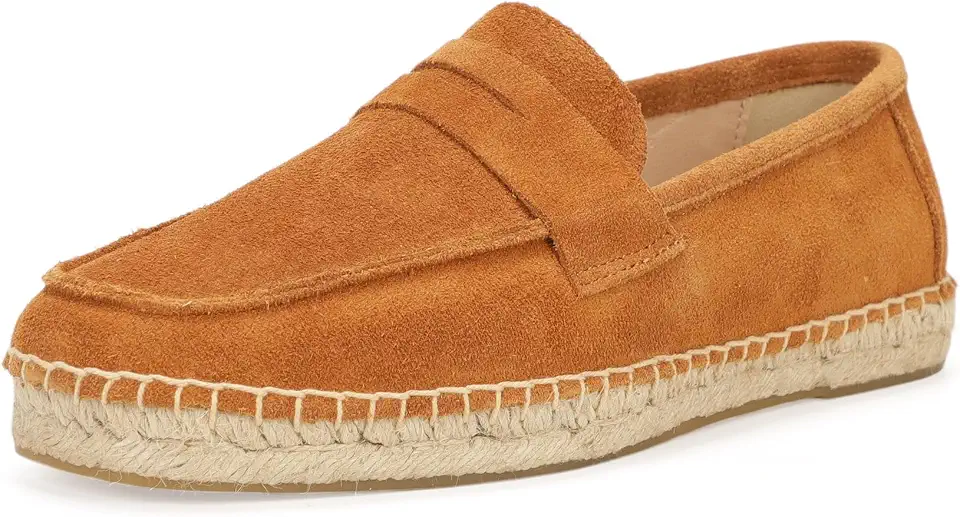 Men's Suede Espadrilles, Penny Loafers, Casual Slip-On Shoes