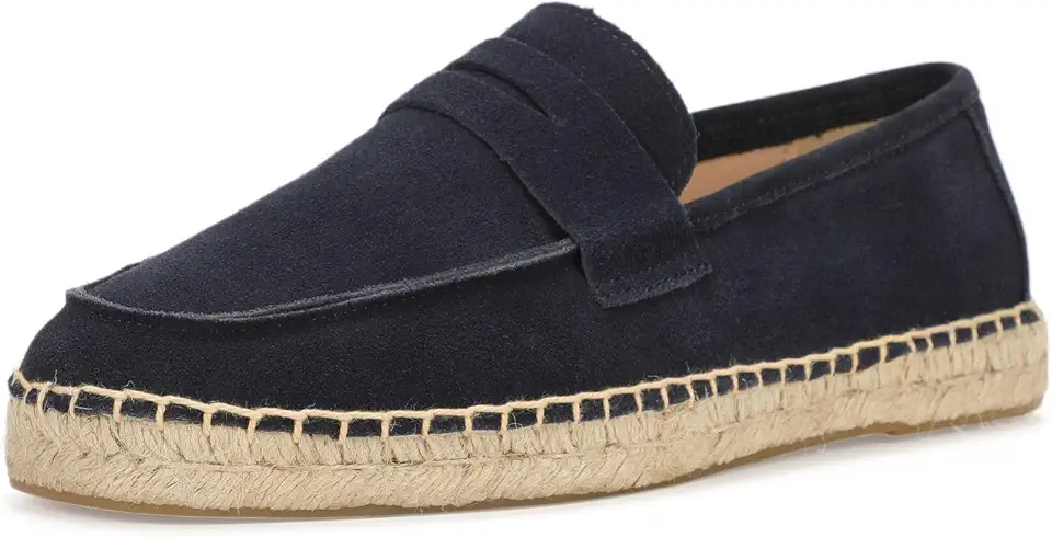 Men's Suede Espadrilles, Penny Loafers, Casual Slip-On Shoes