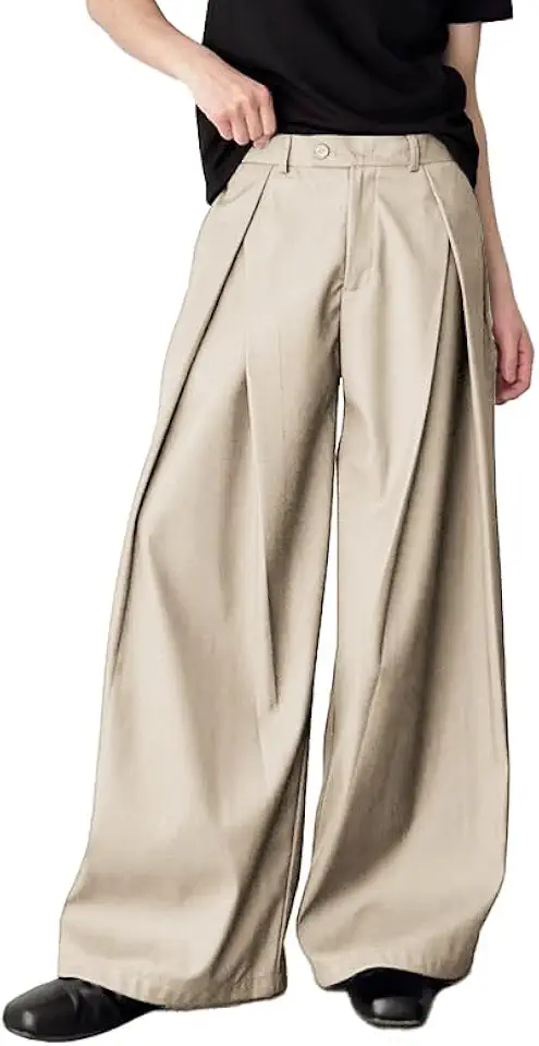 Men's Pleated Khaki Balloon Pants