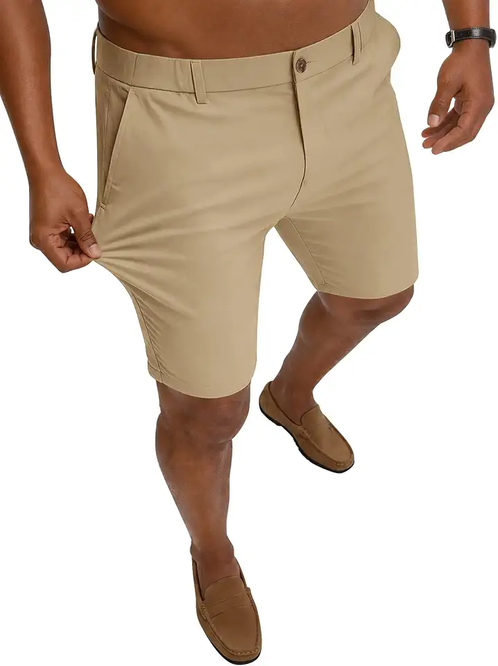 ZKMAN Men's Slim Fit Stretch Shorts Skinny Tapered Casual Chino Shorts 7"