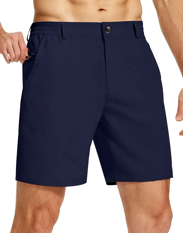 Mens Casual Dress Shorts 7 Inch Dri Fit Lightweight with 5 Pockets