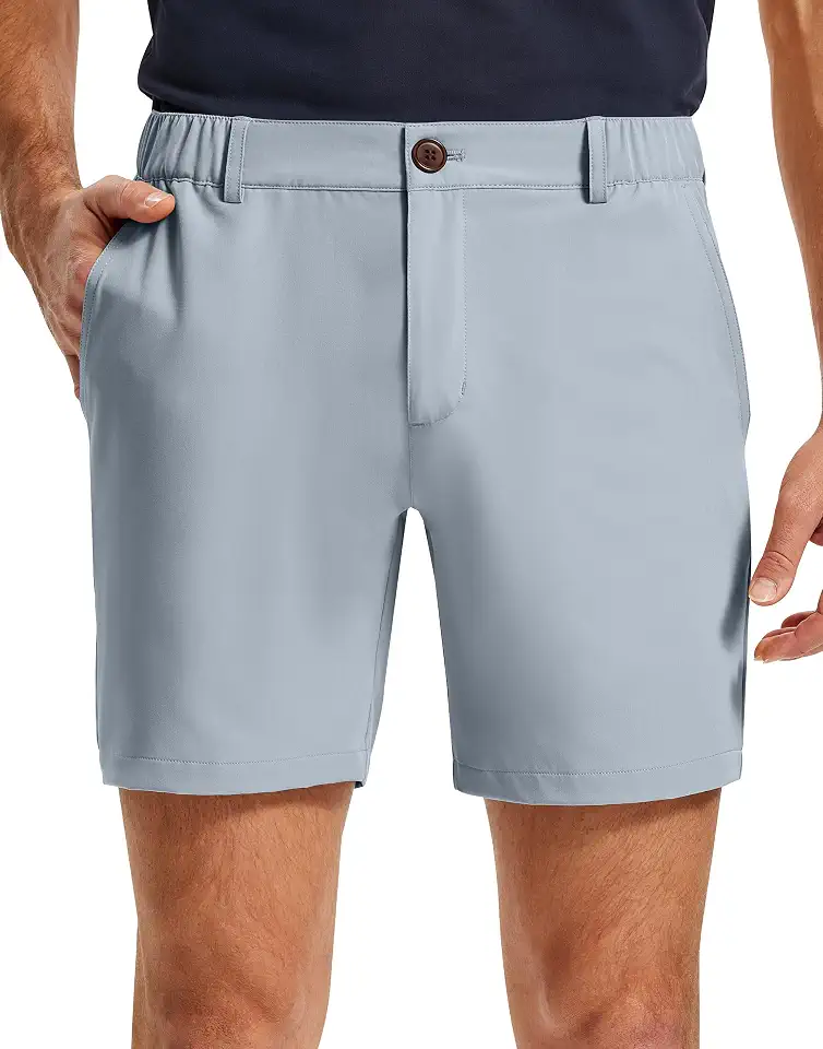 Mens Casual Shorts Slim Fit 5" 7" Inseam Stretch with 5 Pockets