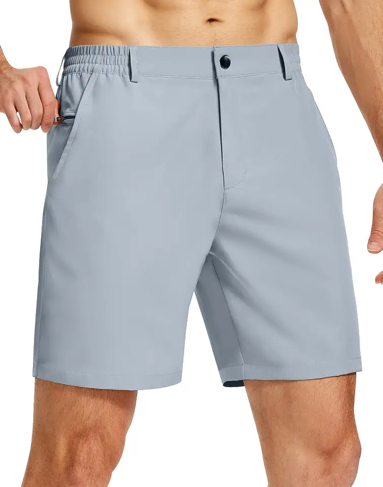 Mens Casual Dress Shorts 7 Inch Dri Fit Lightweight with 5 Pockets