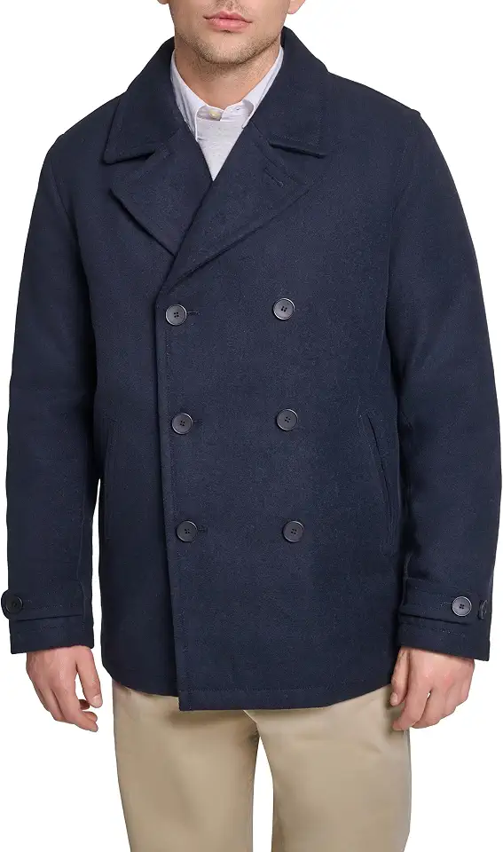 Levi's Men's Double-breasted Wool Blend Peacoat