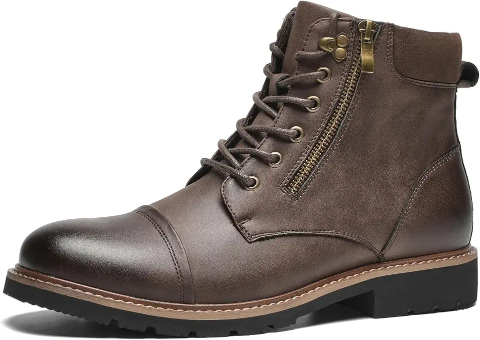 Chukka Boots for Men, Retro Cap Toe with Non-Slip Rubber Sole