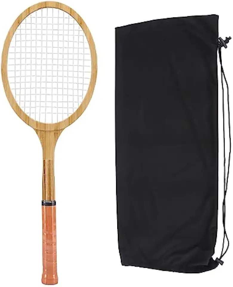 JTLB Wooden Tennis Racquet, Retro Vintage Decor Collection with Pine Wood Material, for Display Commemorative Item
