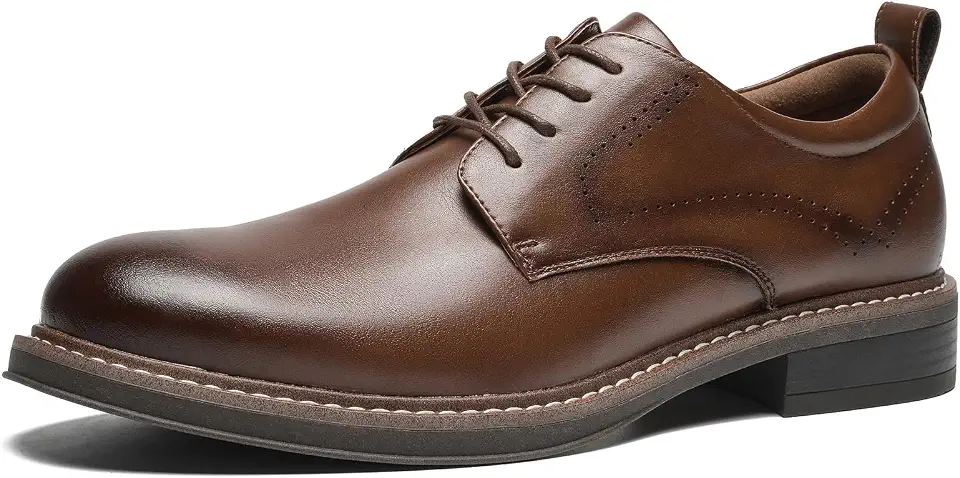 Men's Dress Shoes, Classic Plain Toe for Business Casual Wear