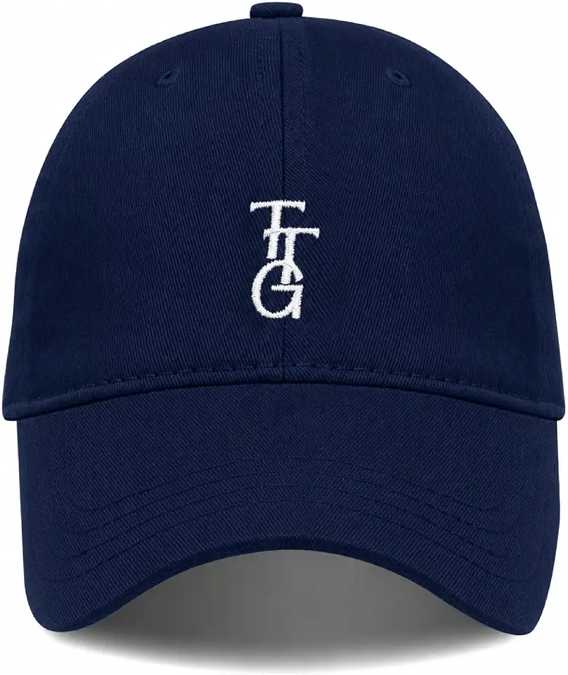 Men's Navy Blue Embroidered Baseball Cap