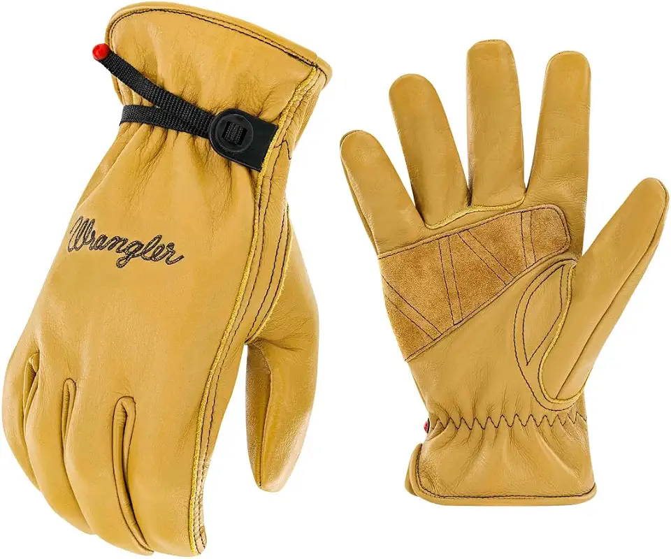 Wrangler Wrancher Men’s Stretch Canvas Utility Work Gloves