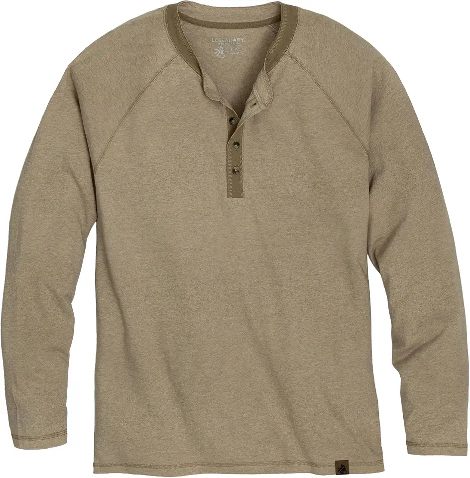 Legendary Whitetails Mens Long Sleeve Cotton Henley Shirt