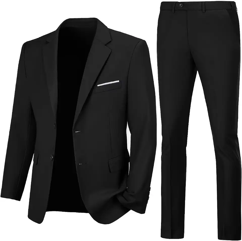 Global Recycled Standard Mens 2 Piece Suit Slim 2 Button Prom Suit Jacket Pants Tuxedo Set
