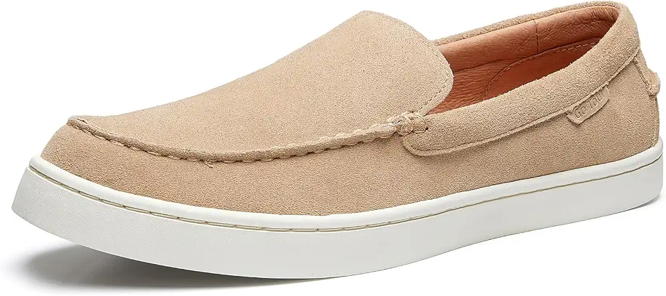 Go Tour Men's Suede Slip-On Loafer Casual Comfortable Shoes