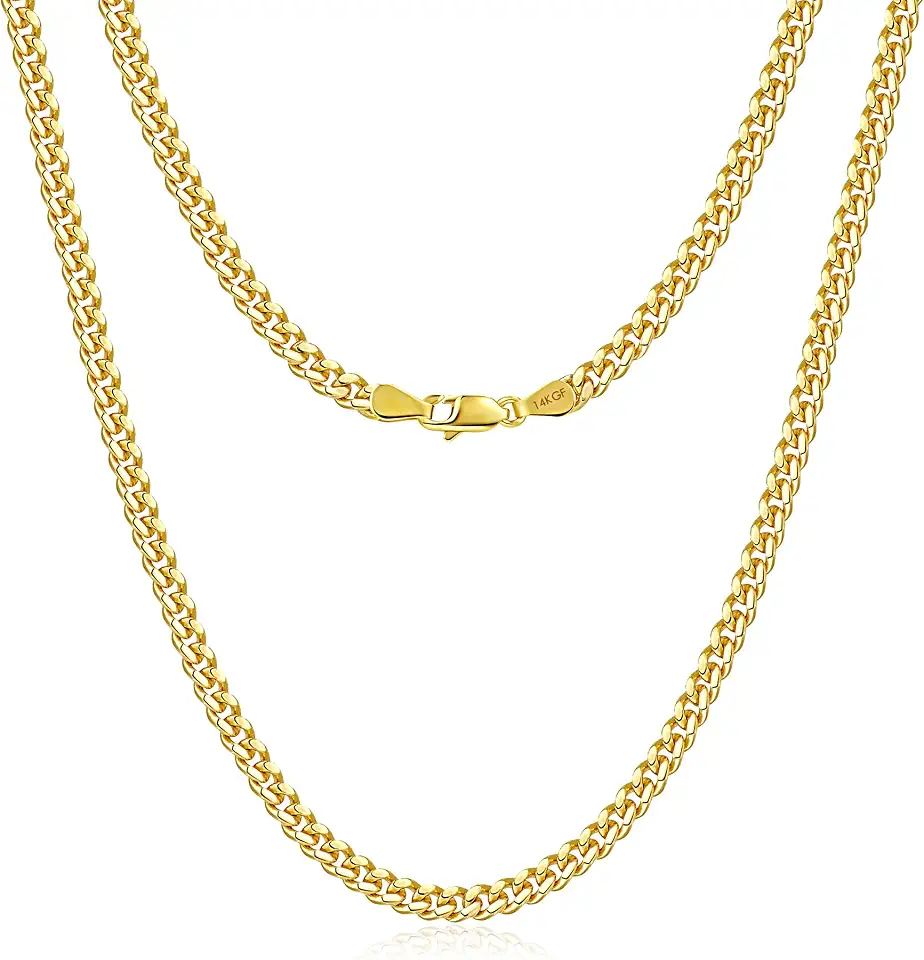 Men's Minimalist Thin Gold Chain Necklace