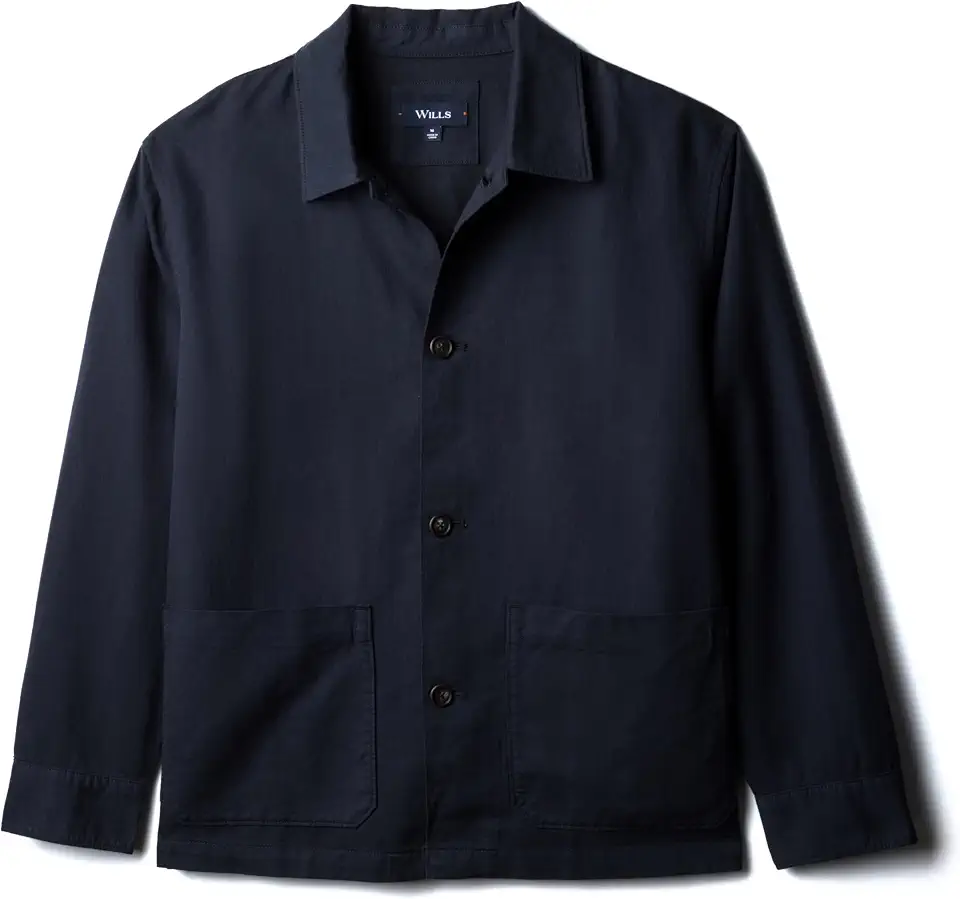 Huckberry Wills Cotton Linen Chore Jacket, Mens Warm Weather Jacket